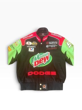 Vintage Kasey Kahne #9 JH Design Mountain Dew Dodge NASCAR Jacket L